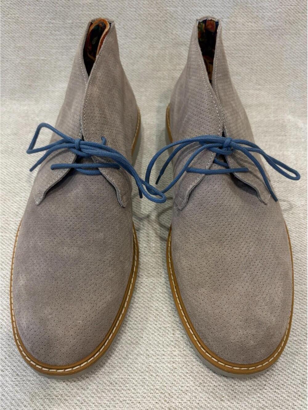 1901 Nordstrom Men’s Perforated Suede Chukka Boots Made in Italy Size 46 / 12.5